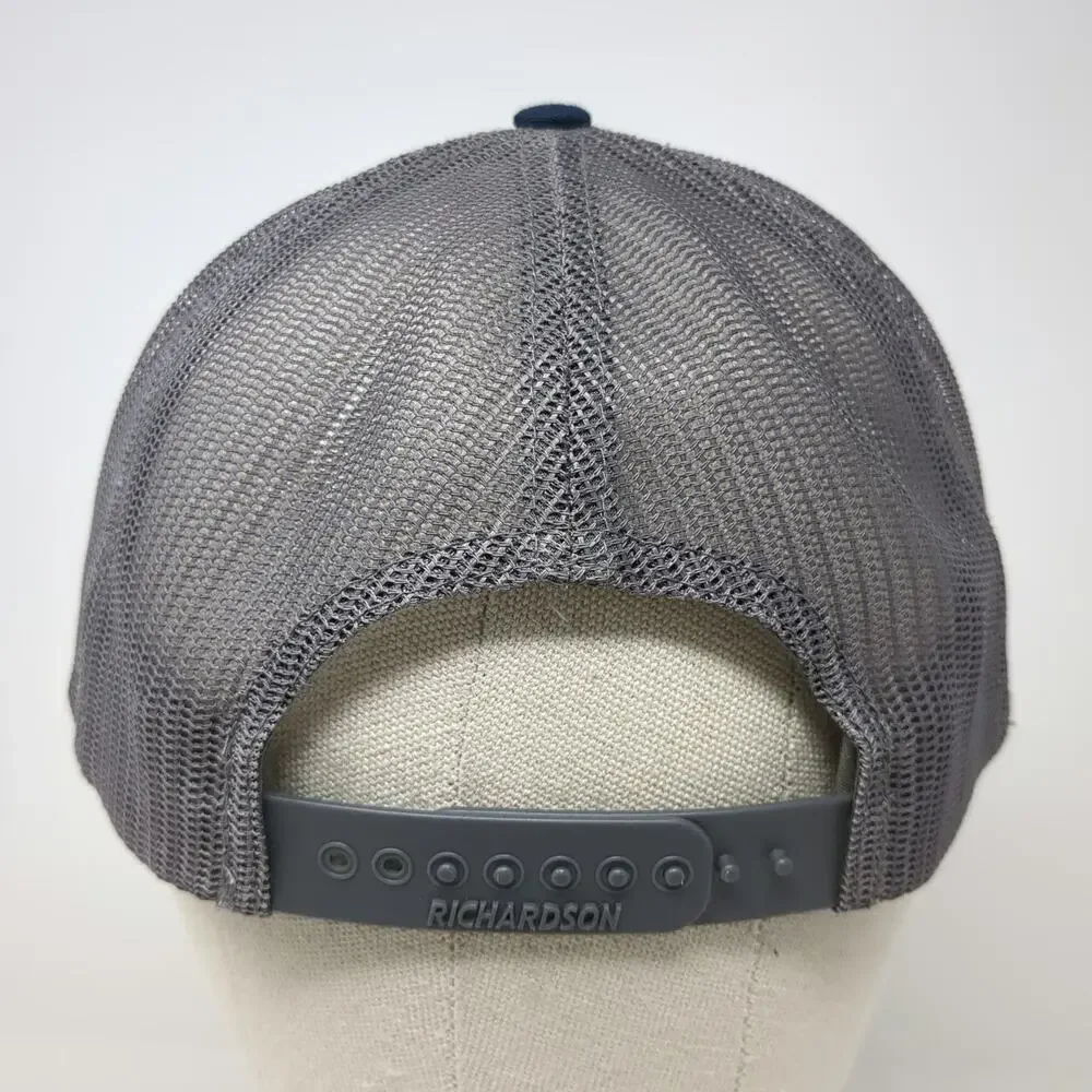 Richardson Trucker Hat Blue Gray One Size ABS Logo Mesh Snapback 112 Hat